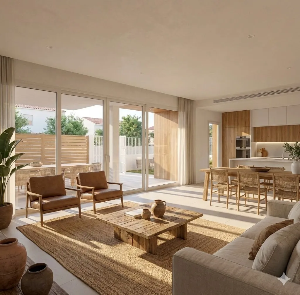 Salón de ISLA TAGOMAGO con grandes ventanales