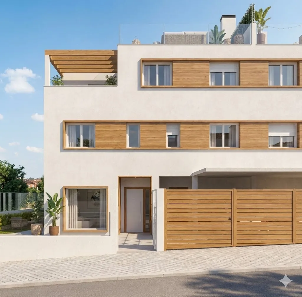 Vista parcial de los chalets ISLA TAGOMAGO